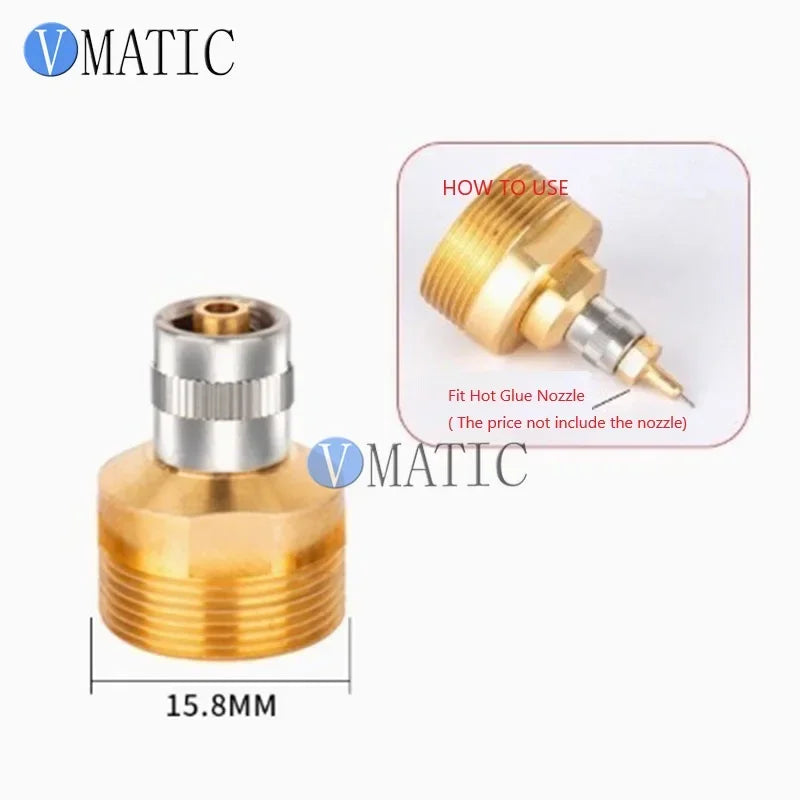 Free Shipping German Style Luer Solid Brass Hot Glue Nozzles - Industrial Anti-Drip Tips Universal Fit for Glue Guns