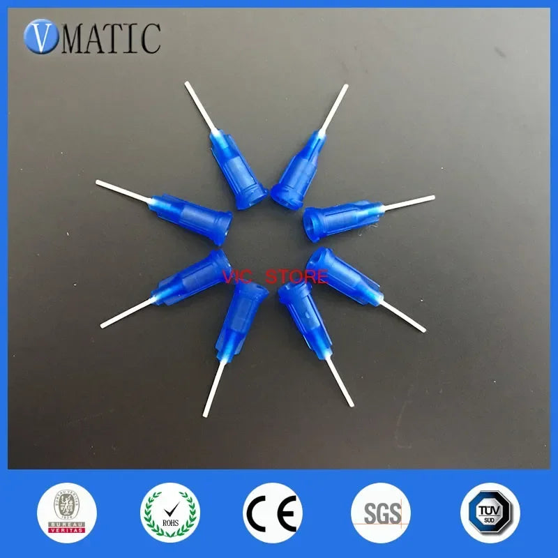 Free Shipping 100Pcs 22G Blue 0.5'' PP Flexibility Tips Glue Dispensing Needle PP Flexible Dispenser Needle Length 1/2 Inch
