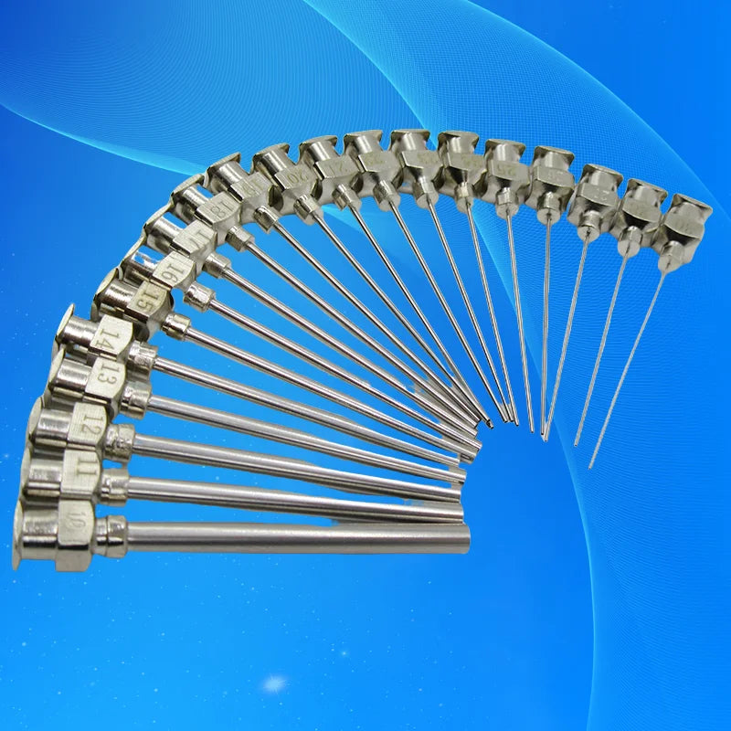 ‌12PCs Stainless Steel Dispensing Needle 8G-30G | 75mm All-Metal Syringe Kit for High Viscosity Glue (Anti-Clog Blunt Tip with L
