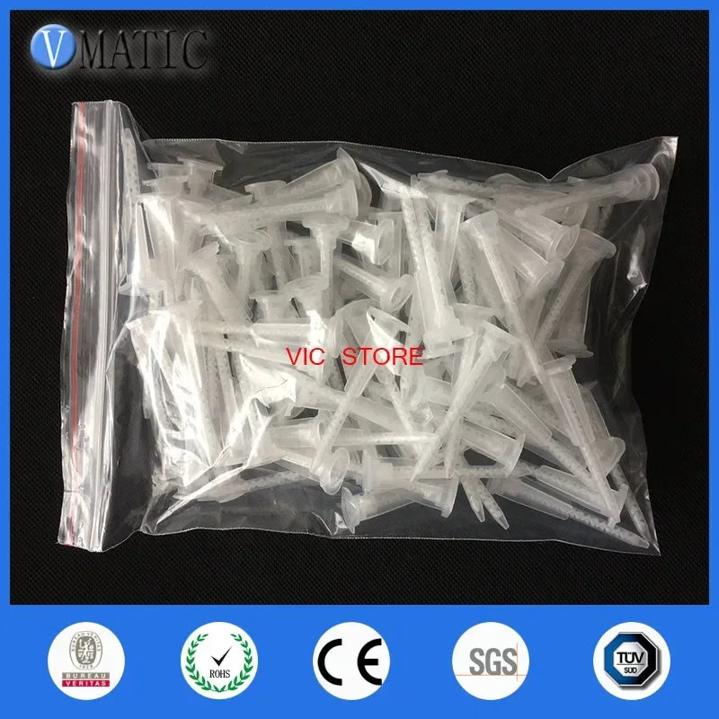 ‌MA3.0-17S Dual-Component Epoxy Mixer Nozzle | 17-Spiral Static Mixer for High-Viscosity Resin (Anti-Drip White PP, 2:1 Mix Rati
