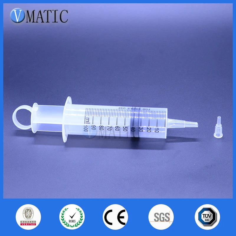 High Quality Large Big Giant 100ml/cc Syringe Big Mouth + PVC Tube Glue Dispensing Syringe