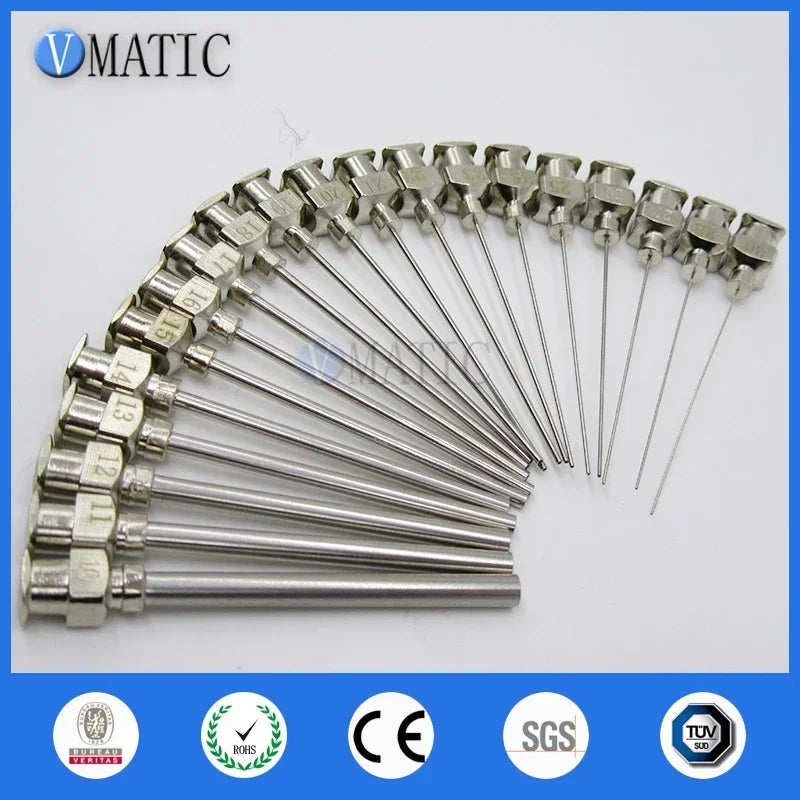 ‌12PCs Stainless Steel Dispensing Needle 8G-30G | 75mm All-Metal Syringe Kit for High Viscosity Glue (Anti-Clog Blunt Tip with L