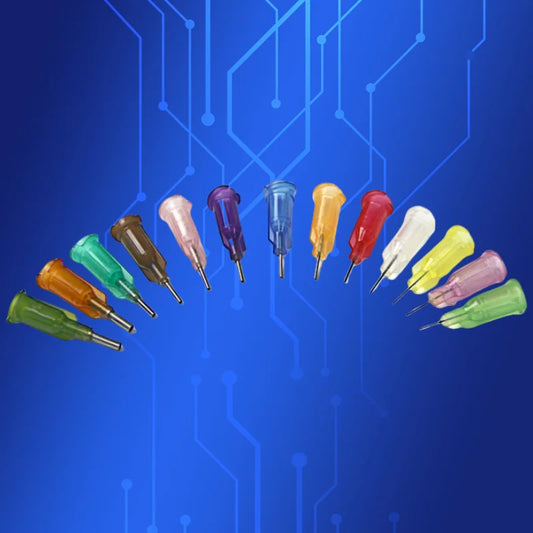 ‌100pcs 1/4" Luer Lock Dispensing Needles | 0.25'' Industrial Tubing Tips for Electronics