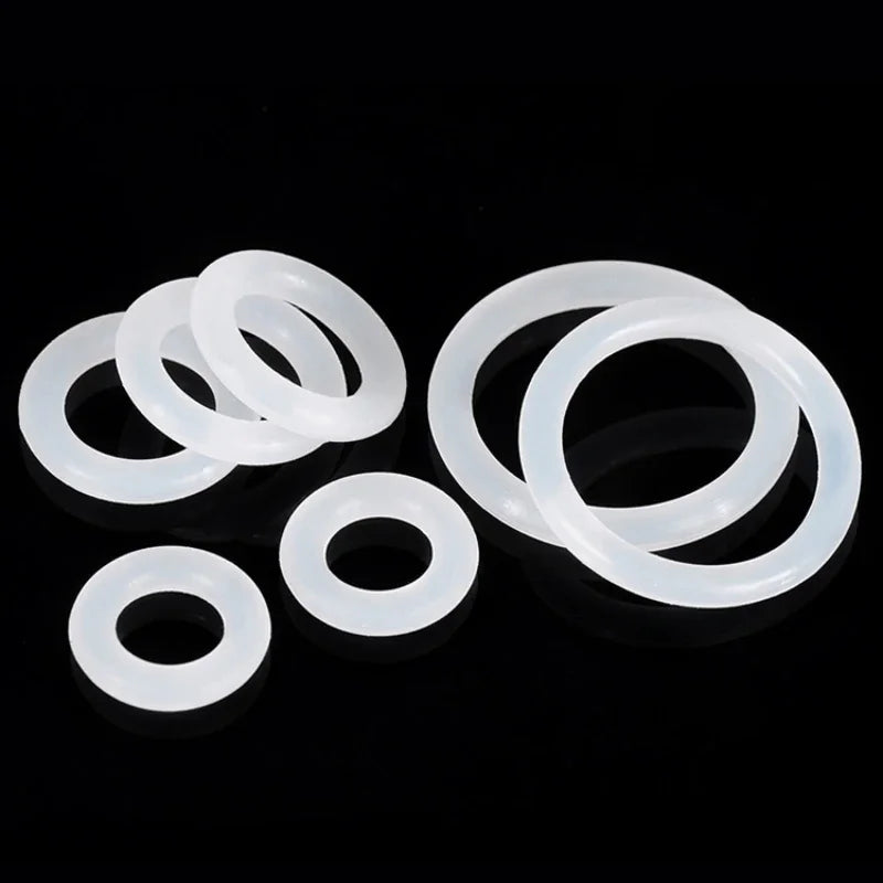 White Silicone O-Ring Food Grade Silicone Gasket Insulation Waterproof Oil Resistant Rubber Gasket OD3-60mm CS1/2/3mm