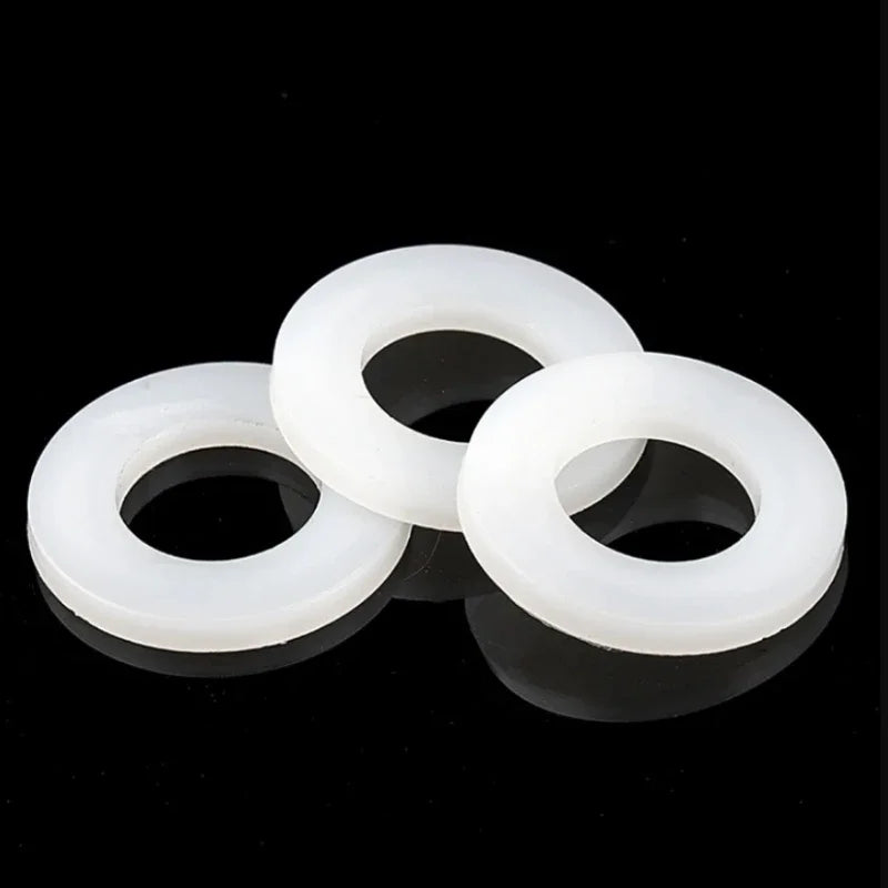 20-100pcs Nylon Washer Flat Gasket Plastic Sealing Hard Washers White M2 M2.5 M3 M4 M5 M6 M8 M10 M12 M14 M16 M18 M20