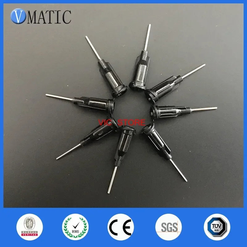‌Industrial-Grade Dispensing Tips 19G | 1/2 Inch Anti-UV Black Needles for UV Adhesive & Epoxy Resin (50-Pcs)‌
