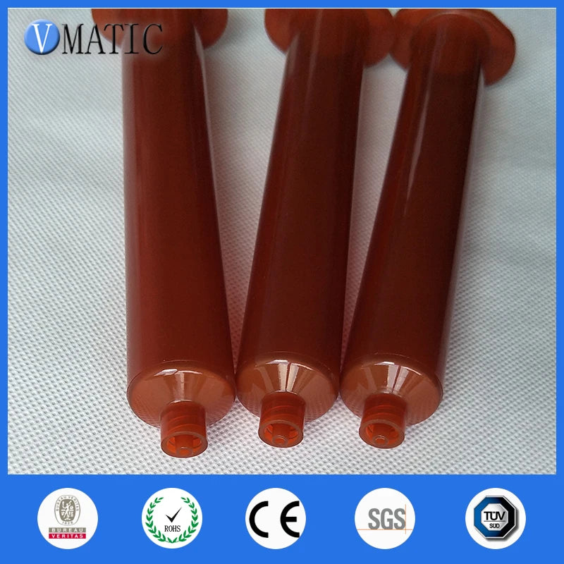 Free Shipping 10Pcs/Lot 55ml/Cc Loca UV Glue Pneumatic Syringes (Without Glue Inside) Dispensing Syringes With Piston & Stopper