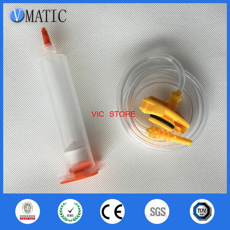 High Quality EFD 10cc/ml Pneumatic Syringe Barrel Valve Robot Barrel Adapter With Dispensing Needle Tip