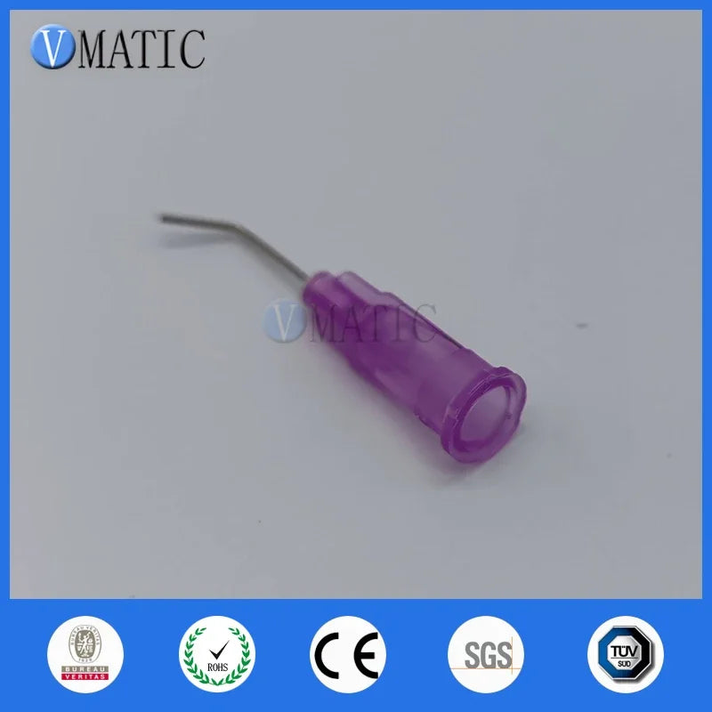 Free Shipping 100Pcs 24G 45 Bent Degree 0.5'' Adhesive Dispensing Needle Tip 1/2 Inch