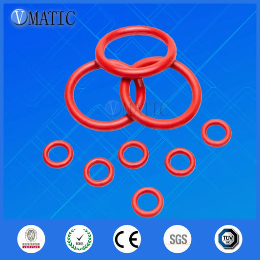 CS1mm 2mm 2.4mm Red Silicone O Ring Thickness Washers Gasket Food Grade Sealing Waterproof Insulated Rubber Silicon o-rings