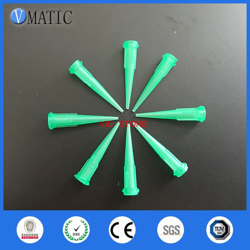 100Pcs Plastic Conical Tapered Needles - 18G Smooth Flow Dispense Tips, Free Shipping