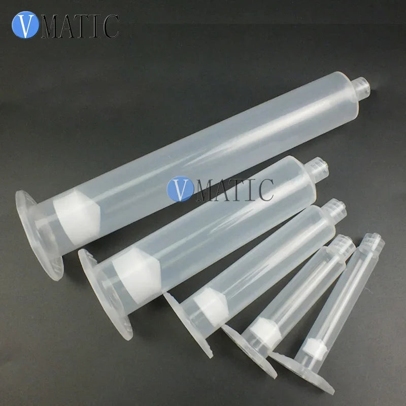 ‌30ml Pneumatic Dispensing Syringe | Transparent PC Plastic Air-Powered Syringe with Piston for Adhesive/Resin/Cosmetics (Indust