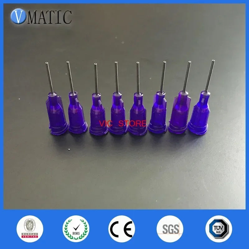 ‌21G Blunt Dispensing Needles | 100-PCS 1/2" Industrial Luer Lock Tips (Purple PC Body）‌