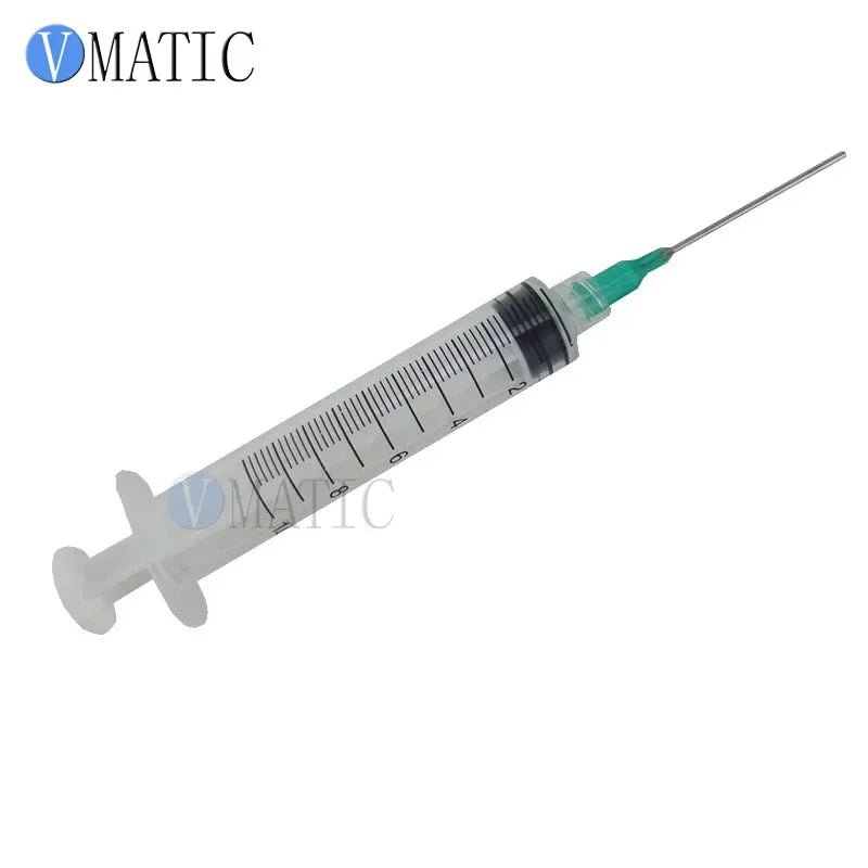 Free Shipping 10Ml/10Cc Luer Lock Syringes With 18G Blunt Tip Fill Needles 1.5", 10sets Dispensing Syringe With Dispenser Needle