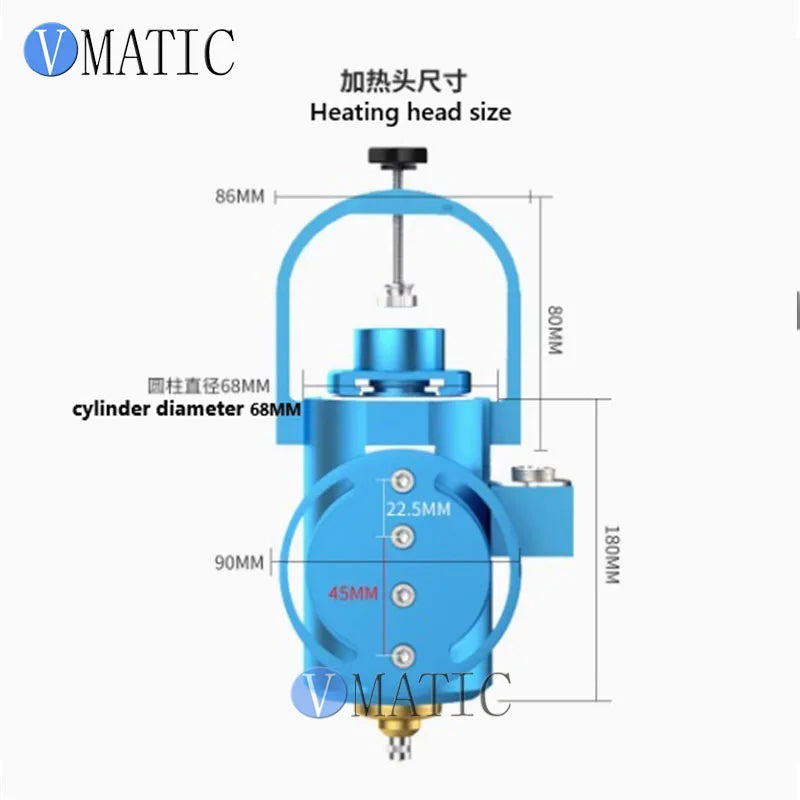 Phone Repair PUR Hot Melt Glue Preheating Nozzle for Screen Frame Dispensing Cold Glue Heating Tip with X Bracket