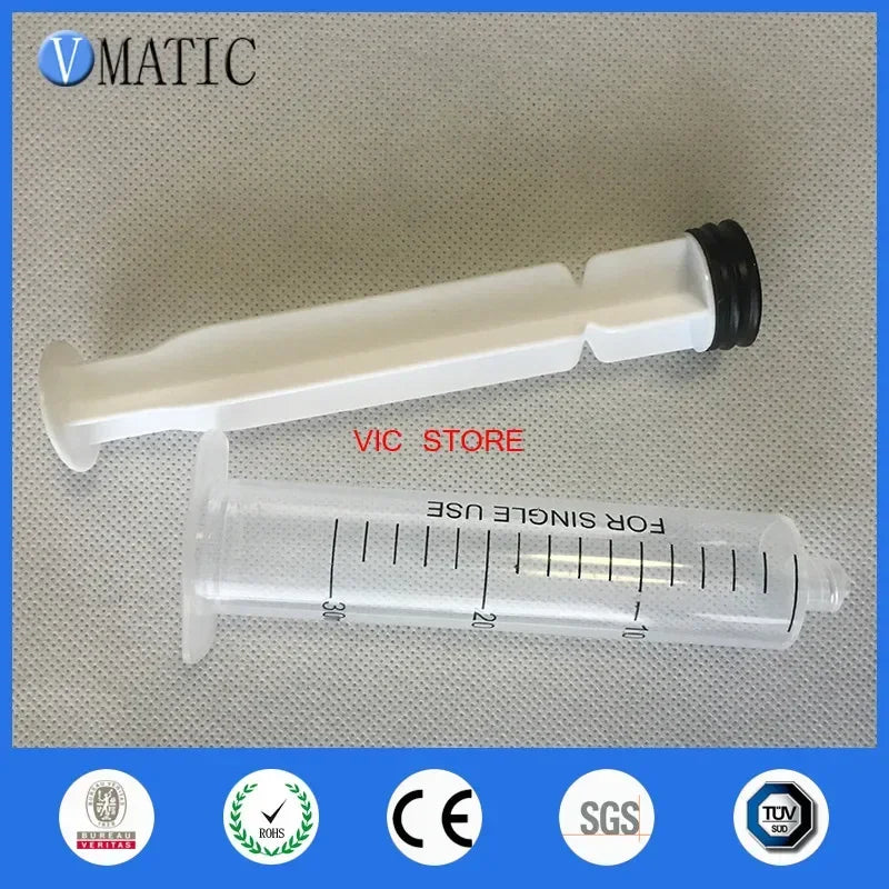 ‌30ml Industrial Luer Lock Syringe | Manual Glue Dispenser Kit with 3 Tips for Resin/Adhesive/Solder Paste (Leak-Proof)‌