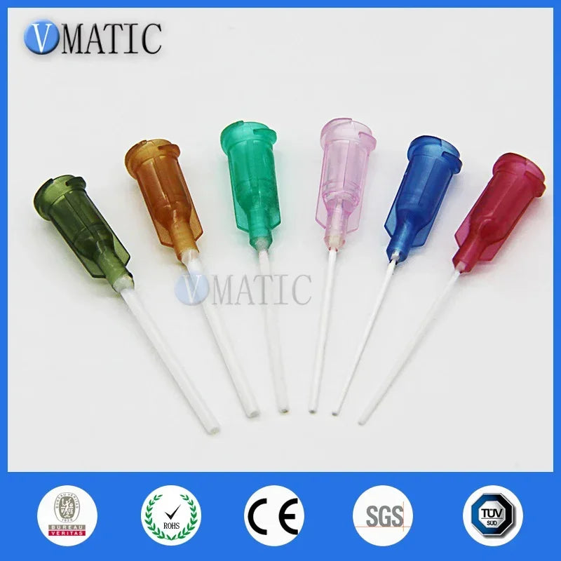 14-25G 1 Inch Protecting Glue Dispensing Tips Plastic Syringe Needle 1'' PP Flexible Dispenser Needles, Total 600pcs
