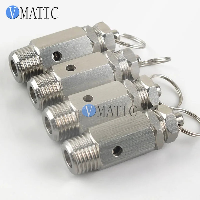 Free Shipping 304 Stainless Steel Safety Valve - Spring Type, Adjustable Pressure Relief Valve for Air Compressor Tanks