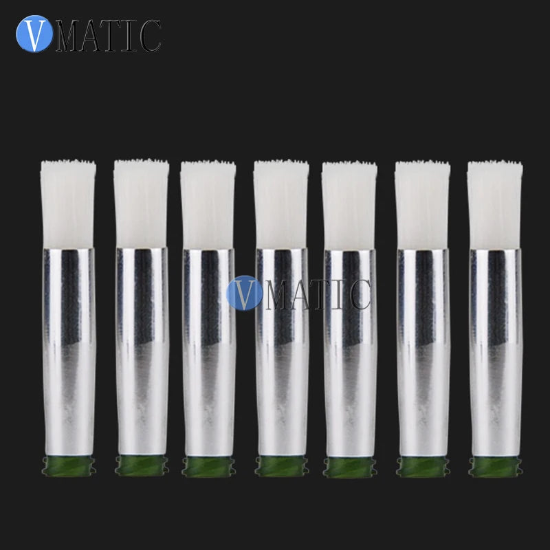 Free Shipping 14G 7mm Dispensing Brush Tip Needle Double Screw Thread Needles EFD Soft Brush Needle Round Mouth Dispenser Needle