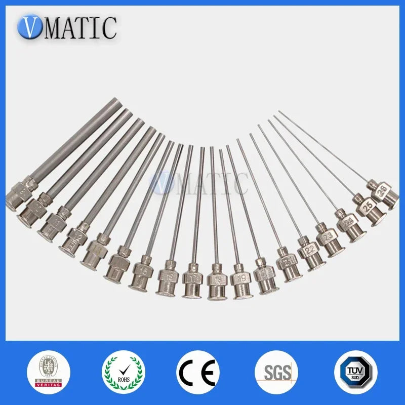 ‌Precision Dispensing Blunt Needle 18G-30G Stainless Steel Tips | 1.5" Reusable Anti-Clog Syringes for Epoxy/Silicone Glue (Indu