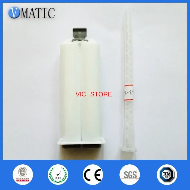 Free Shipping Two Component Plastic Cartridge 1:1 And Ma Static Mixer 6.3-21S For 50ml Dispensing Gun Cartridge