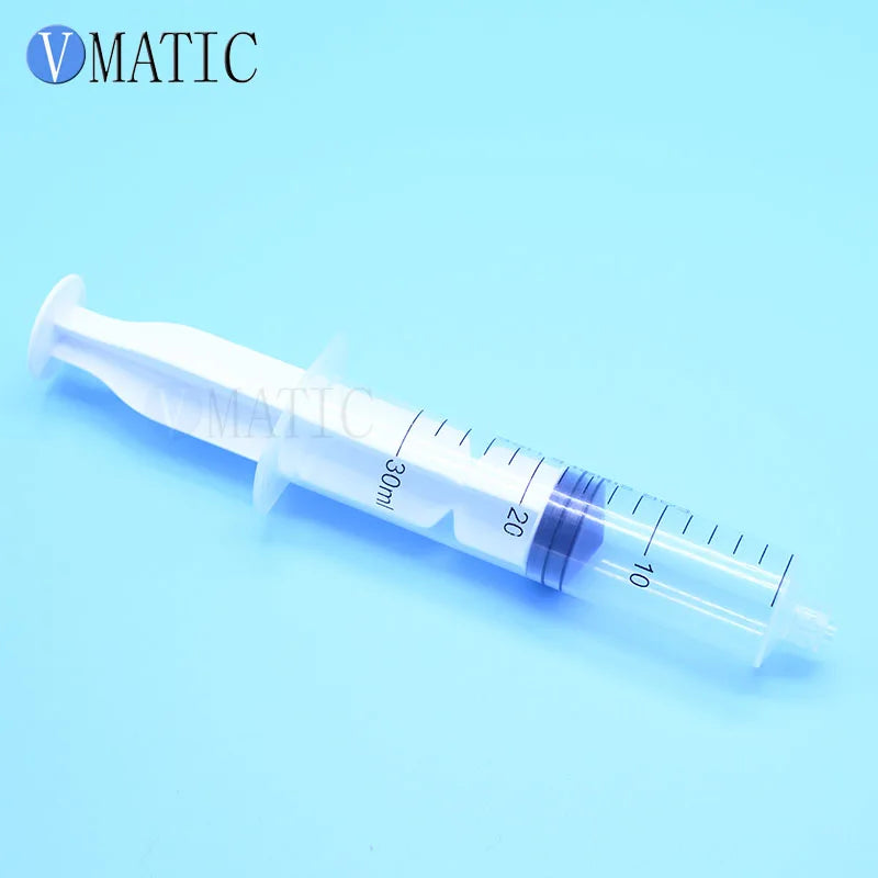 Free Shipping Non Sterilized 6 Pcs Liquid Plastic Syringes 30Ml/Cc + 22 Gauge Glue Dispensing Needle And Syringe Stopper
