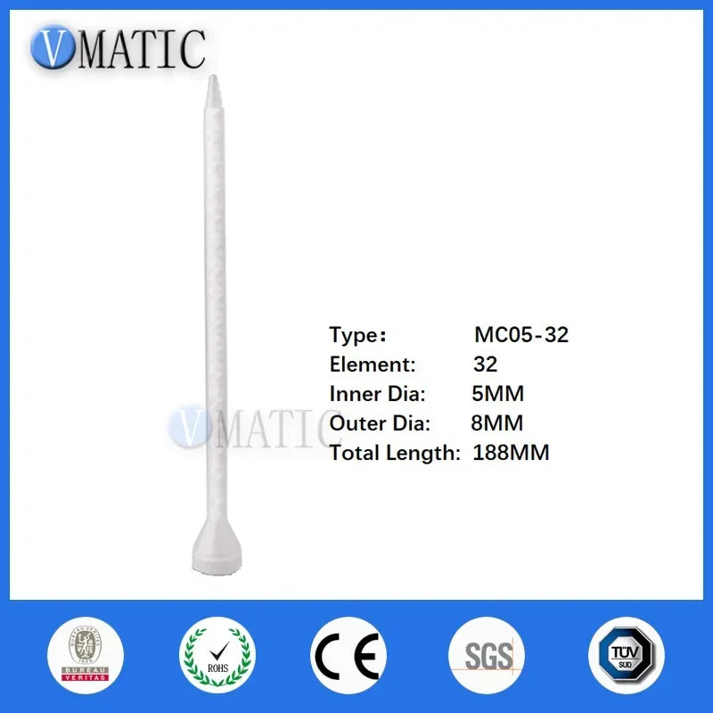 Free Shipping Resin Static Mixer Mc05-32 For Double Epoxy Resin Mixing Nozzle Silicone Mixing Filling Machine Mixing Tip 5pcs