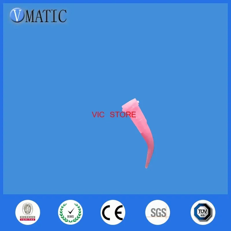 Free Shipping Quality 100Pcs 20G Pink Color TT Tapered Bend Bent Dispensing Plastic Needle Tips