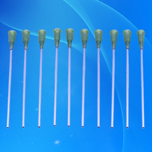 ‌10Pcs 14G Dispensing Needle Tips 100mm | High-Flow Blunt Tip for Epoxy/Glue/Lubricant (Bulk Plastic Syringe Accessories)‌
