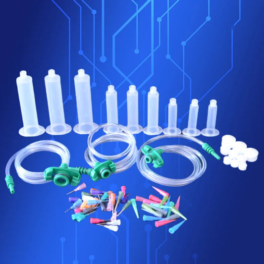 ‌Precision Luer Lock Dispensing Syringe Kit | Solder Paste & Epoxy Applicator for Electronics Assembly‌