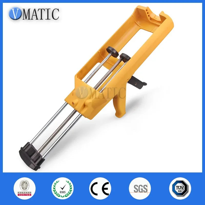 Free Shipping Plastic Manual Epoxy 2 Part Resin Caulk Mixing Dispenser Applicator 400ml 1:1 Dual Cartridge Caulking Gun