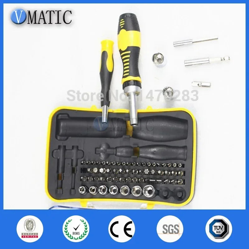 ‌65-Piece Chrome Vanadium Ratchet Set | Magnetic Socket Kit for Electronics Repair & Car Maintenance