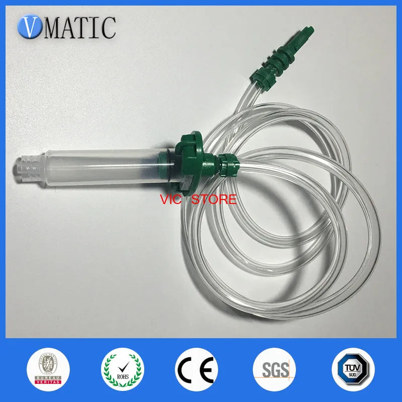 High Quality 5 Sets 30cc/ml Dispensing Pneumatic Syringes Adapter With Barrel & Needles