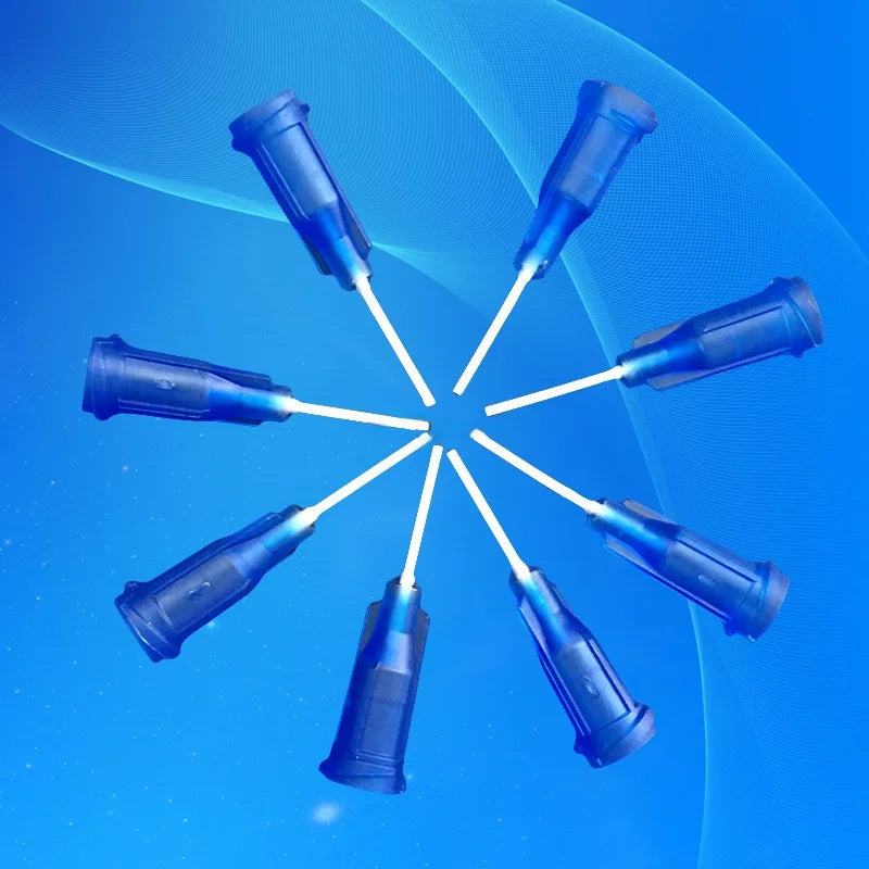 ‌22G(0.71mm) Flexible PP Dispensing Needles | 12.7mm(0.5") Color-Coded Tips for UV Adhesive & Silicone (100pcs Sterile Pack)‌