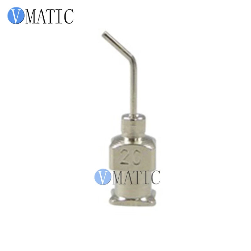 ‌17G(1.07mm) 45° Bent Stainless Steel Needles | 12.7mm(1/2") Length for High-Viscosity Epoxy & Solder Paste (12pcs Pack)‌