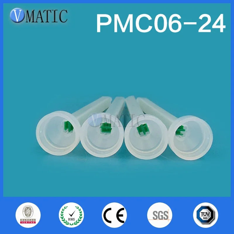 Free Shipping 5Pcs Round Resin Static Mixer FMC06-24 Mixing Nozzles Static Mixing Nozzles