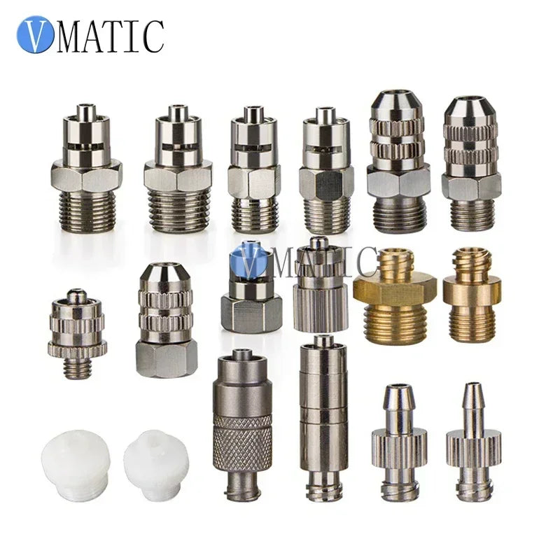 Industrial Pneumatic Adapter M12 ✅ Metal Luer Lock for VC26/VC31/VC42（10pcs Leakproof Kit + Free Ship）