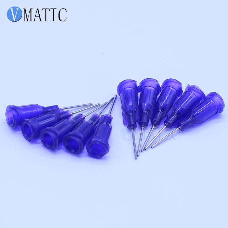 Free Shipping 100 Pcs Stainless Steel Dispensing Needles Dispenser Syringe Needle Tips 0.5'' 21G Te Dispensing Tips 1/2 Inch