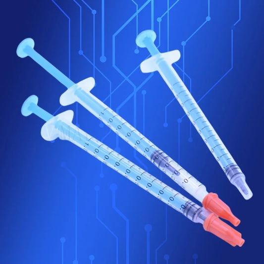 Free Shipping 10 Sets/ Lot Dispensing Syringes 1cc 1ml Plastic Syringe With Orange Color Syringe Cap Stopper