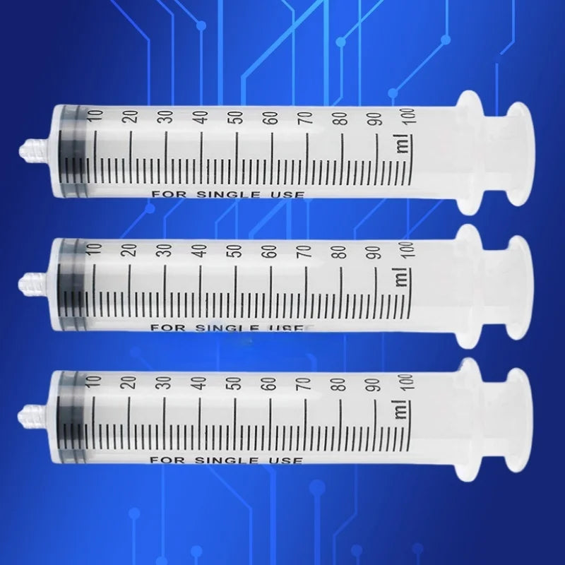 Free Shipping 100cc Manual Glue Dispensing Syringe Dispenser Syringe 100ml
