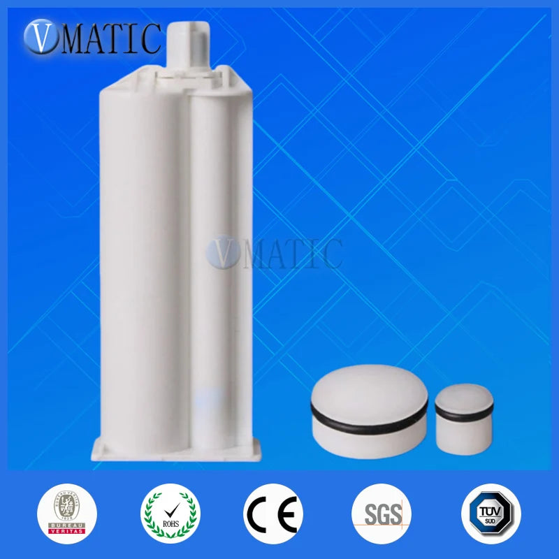 Free Shipping 2025 Hot Sale 2 Pcs Pro Glue Dispensing Plastic Cartridge 50ml/cc 4:1 Ratio For Dispensing Gun