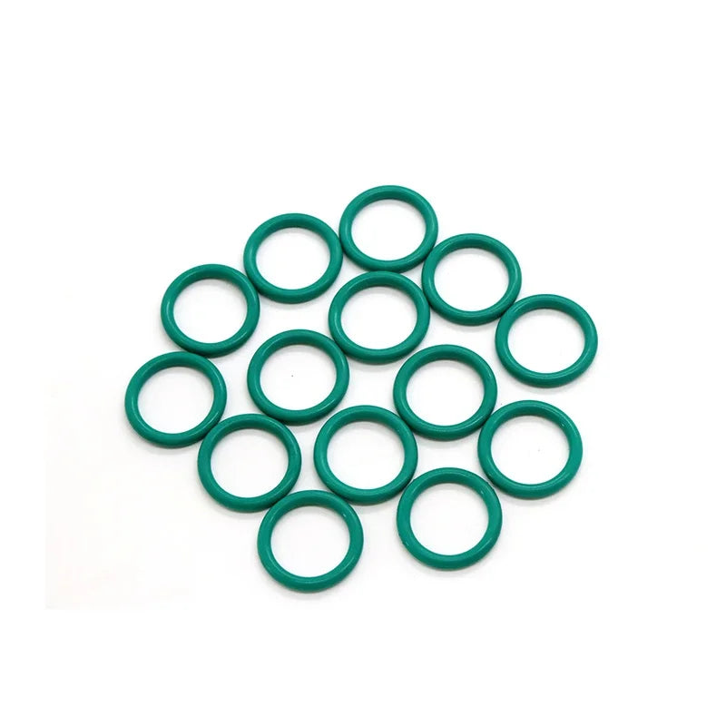 FKM Green Fluorine Rubber O-Ring OD 4-70mm Thickness CS 1/1.5/2mm O-Rings Sealing Gasket Oil Resistant Acid & Alkali Resistant