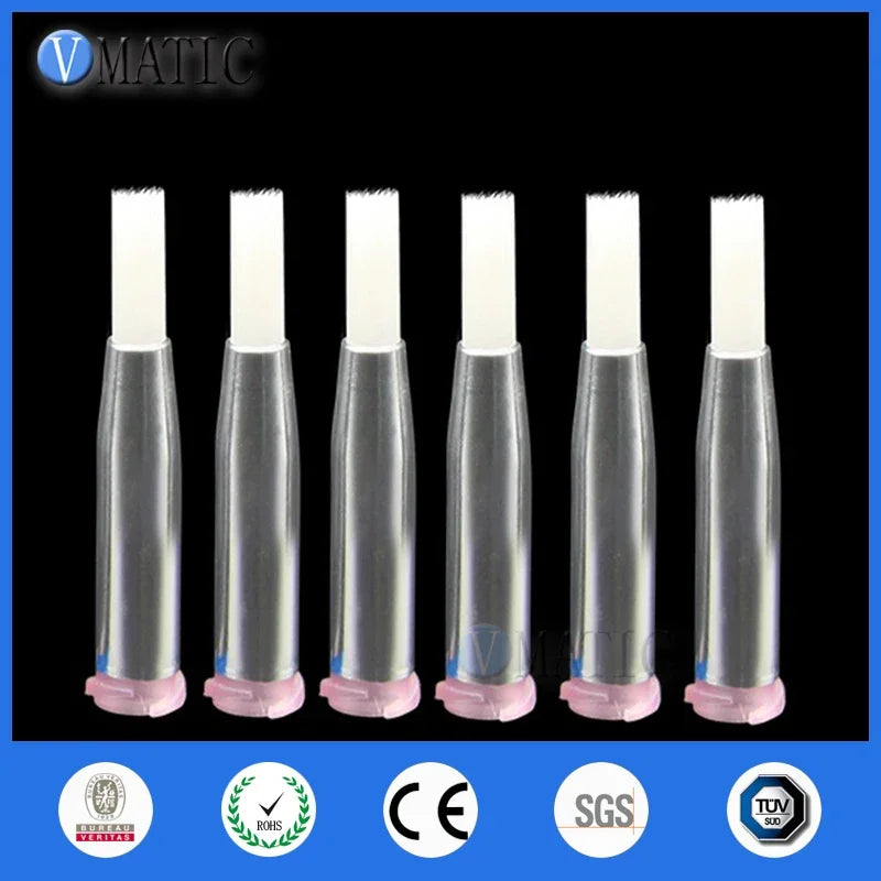 Free Shipping 20G Dispensing Double Screw Thread Needles EDF Soft Round Dia 4mm Mouth Glue Dispenser Needle Brush