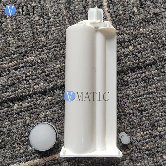 2 Pcs Two Component AB Glue Mixing Plastic Cartridge 50 Ml / Cc 10:1 Ratio