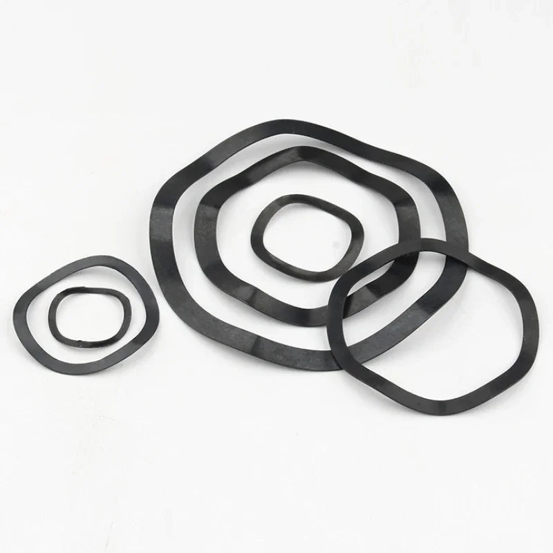 M3 M4 M5 M6 M8 M10 ~M118 Black Steel 65MN Wave Washers Spring Washer  Spring Washer Gasket