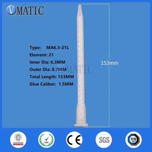High Quality Resin Static Mixer MA6.3-21S Mixing Nozzles For Duo Pack Epoxies