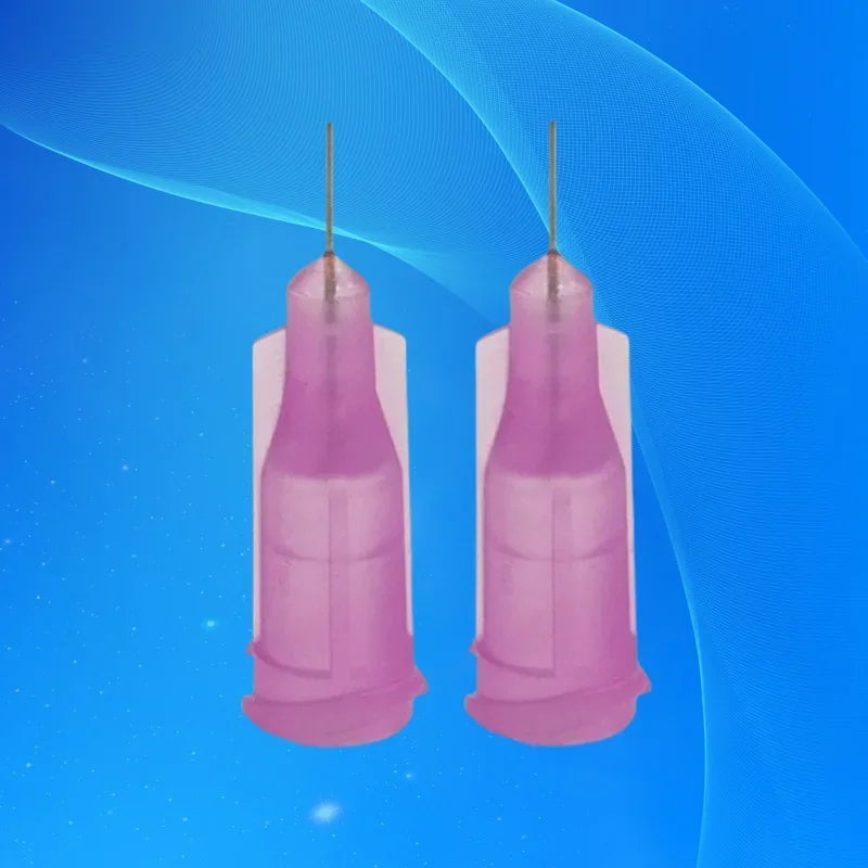 Free Shipping Lavender 100pcs/lot 30G 1/4'' Stainless Steel Tip Dispensing Screw Needles Non Sterilized Syringe Needle Tips