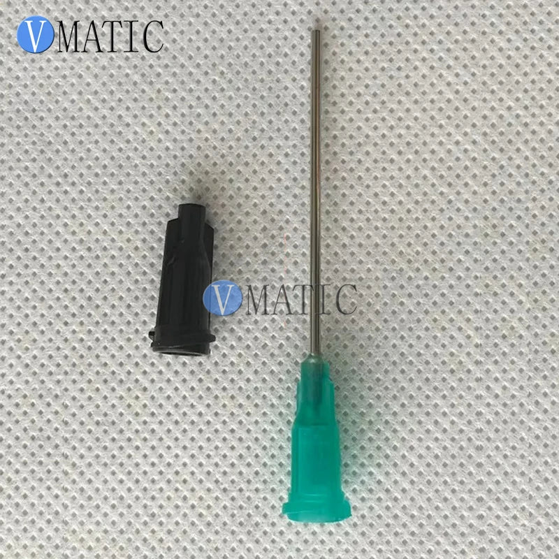 ‌50pcs 18G Dispensing Needles 1.5" with Syringe Caps | Luer Lock Safety Tips for Epoxy/Silicone Free Shipping‌