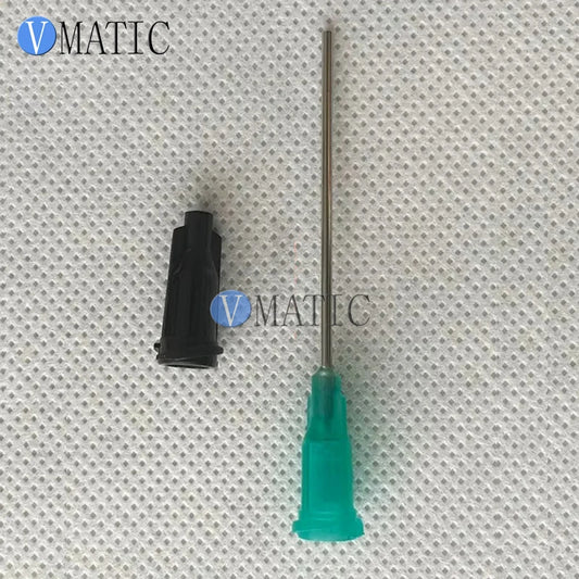 ‌50pcs 18G Dispensing Needles 1.5" with Syringe Caps | Luer Lock Safety Tips for Epoxy/Silicone Free Shipping‌