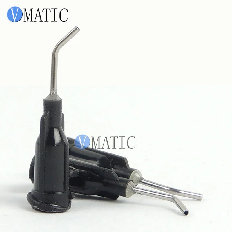 High Quality 19G Black 0.5'' Length 45 Degree Bend Bent Blunt End Stainless Steel Dispensing Needle Tips 1/2 Inch